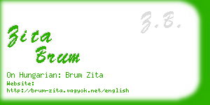 zita brum business card